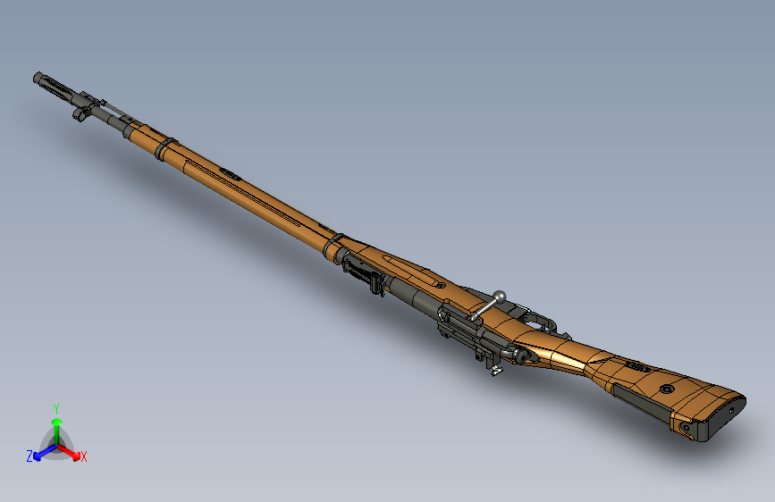 M1891锯鸡布腔三维sw+二维cad