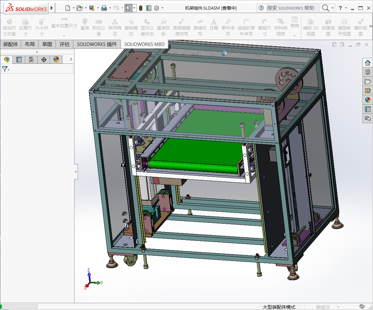 流水线回流升降机、单缸气动升降机 3D模型SolidWorks三维设计图
