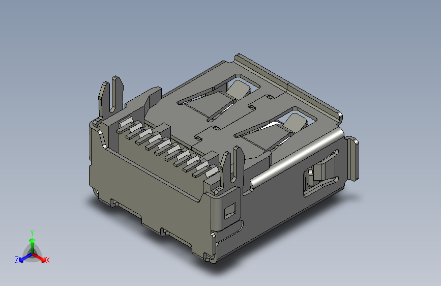 USB 3.0 A 型带法兰