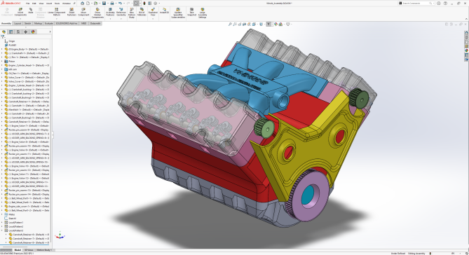 V6 六缸发动机模型