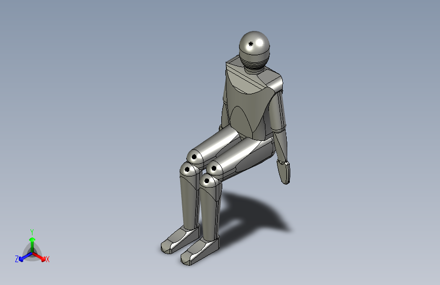 176m坐姿人模型-dtk