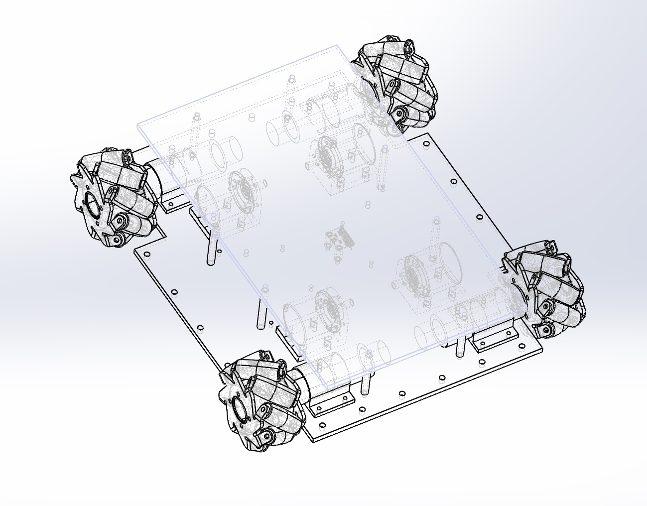 自动化导引车AGV麦克纳姆轮小车
