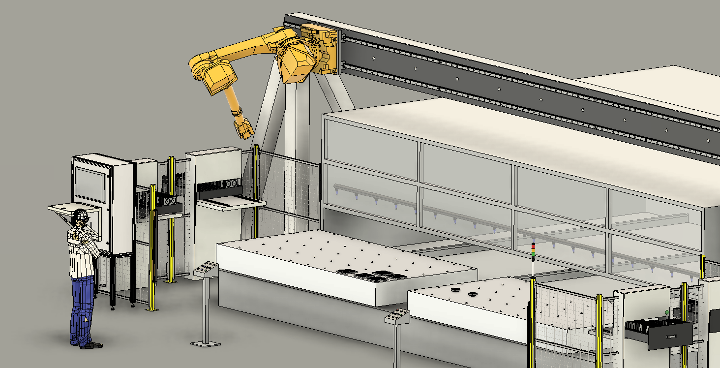 机器人辅助数控雕刻机工作台
