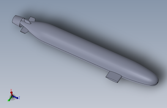 潜艇模型（CFD流体模拟用）