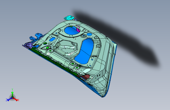 特斯拉 model s -左后门钣金装置总成