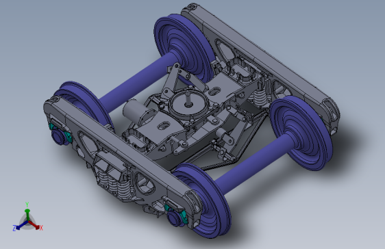K6转向架模型 货车转向架