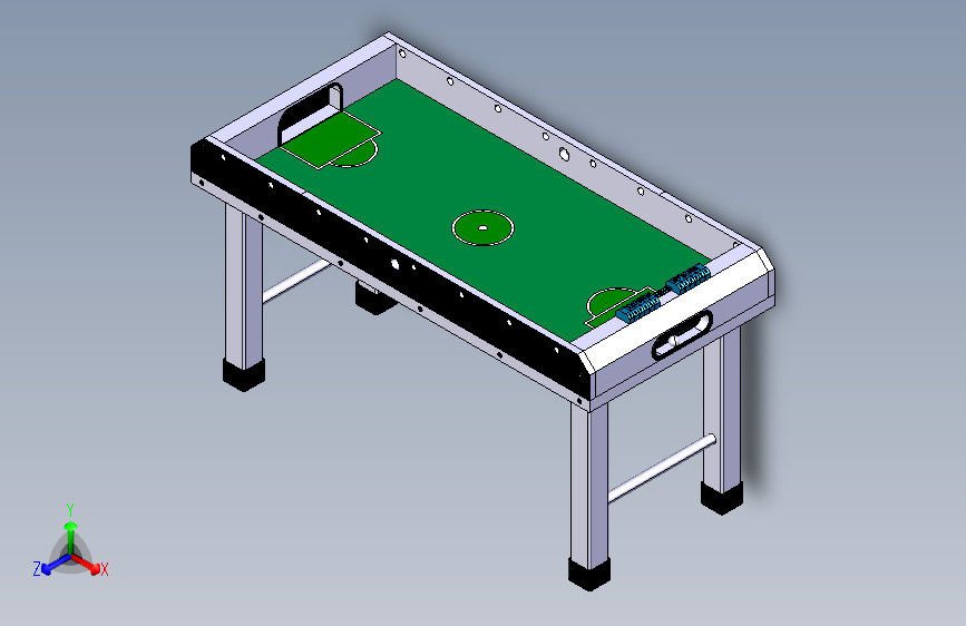 桌球桌子   Catia
