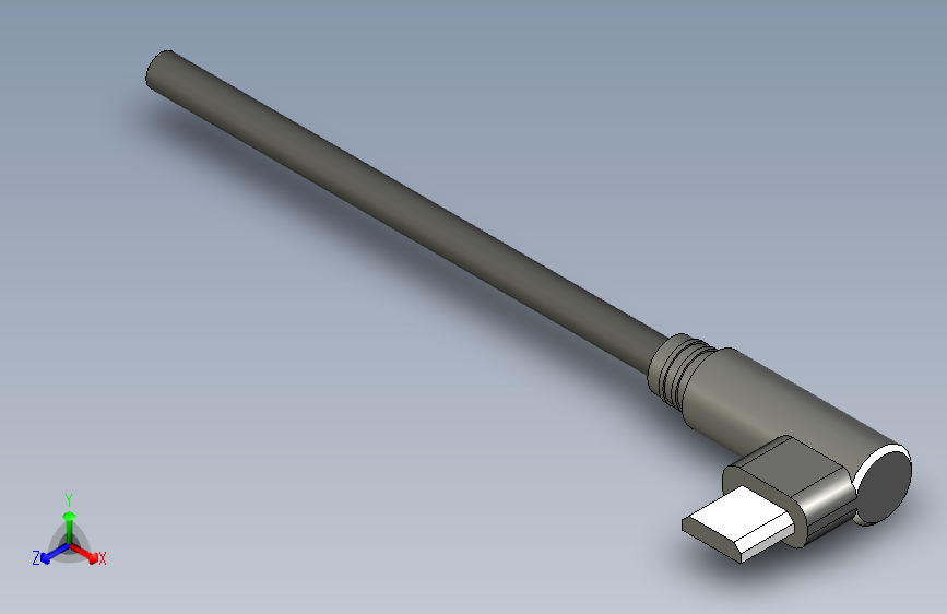 Micro 90° 度直角 2米 USB 线由 REMHA 主视图