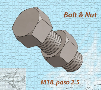 M18 螺距 2.5 螺栓和螺母