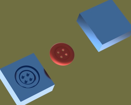 衬衫纽扣3D模具及零件。