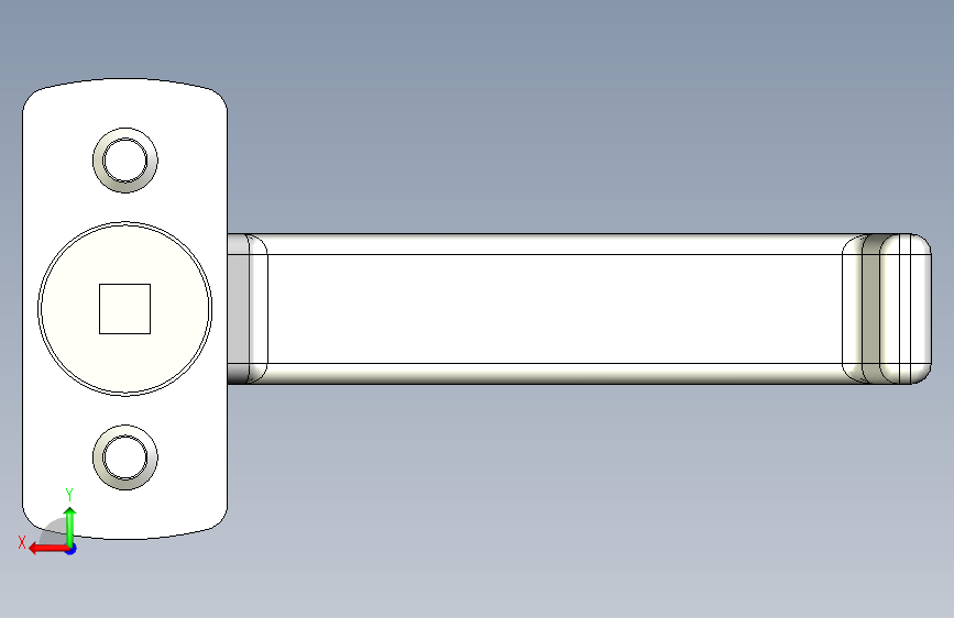 窗户把手(适用于 PVC) 背面视图