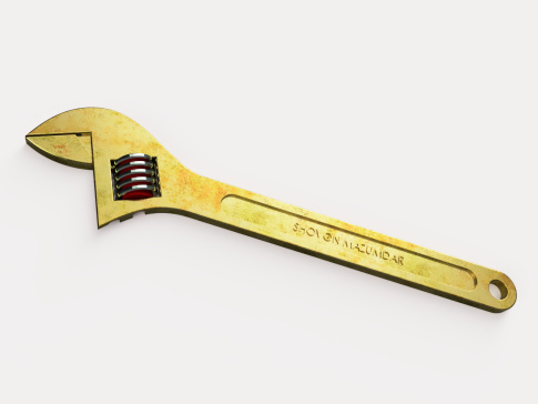可调扳手 3d solidworks 模型