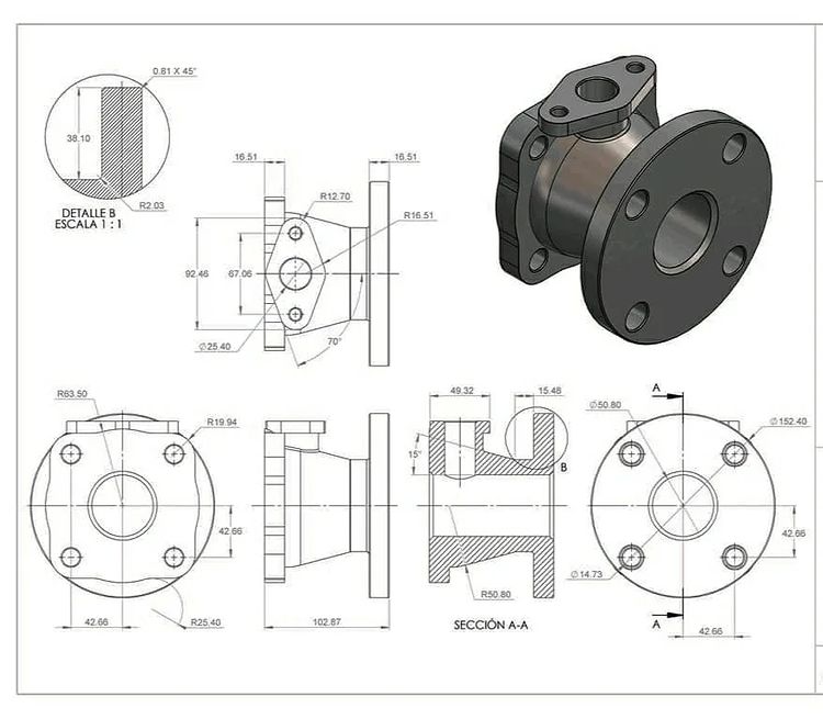 3D CAD 基础练习_ 阀体_ Autodesk Inventor Pro