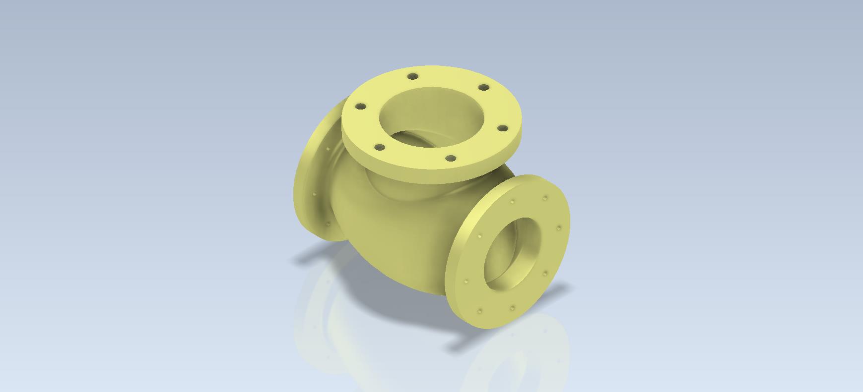 3D CAD 基础练习_ 截止阀阀体_ Autodesk Inventor Pro