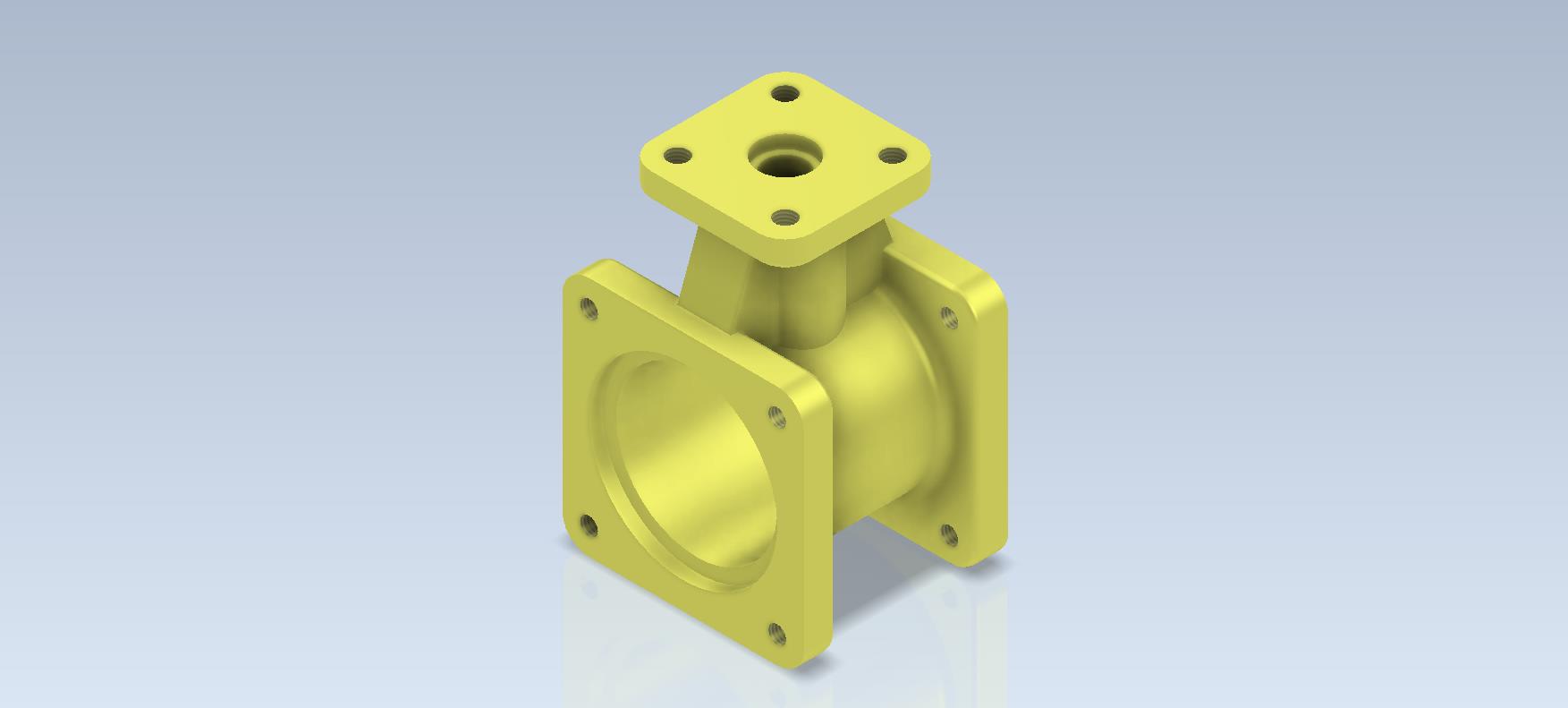 Studycadcam 3D CAD 练习 319_阀体_Autodesk Inventor Pro