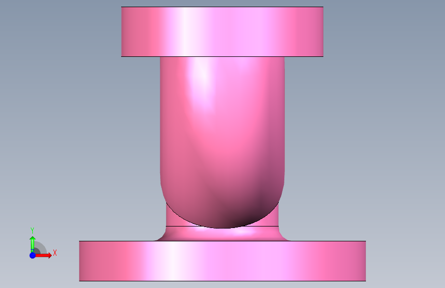 Studycadcam 3D CAD 练习 321_ 安全阀体 _Autodesk Inventor Pro 正面视图