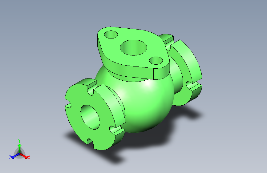 Studycadcam 3D CAD 练习 427_ 阀体 _Autodesk Inventor Pro