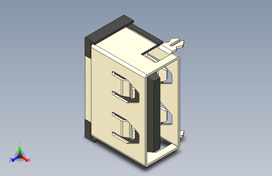 USB-A母座短身
