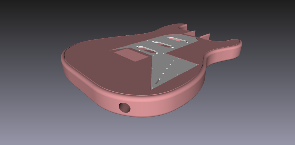 粉红色斯特拉托卡斯特琴身