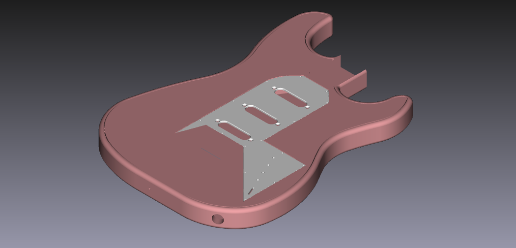 粉红色斯特拉托卡斯特琴身