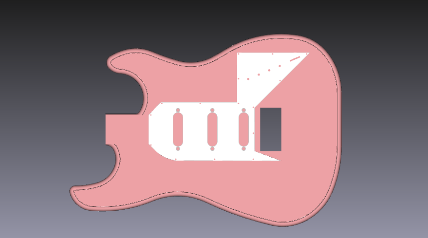 粉红色斯特拉托卡斯特琴身