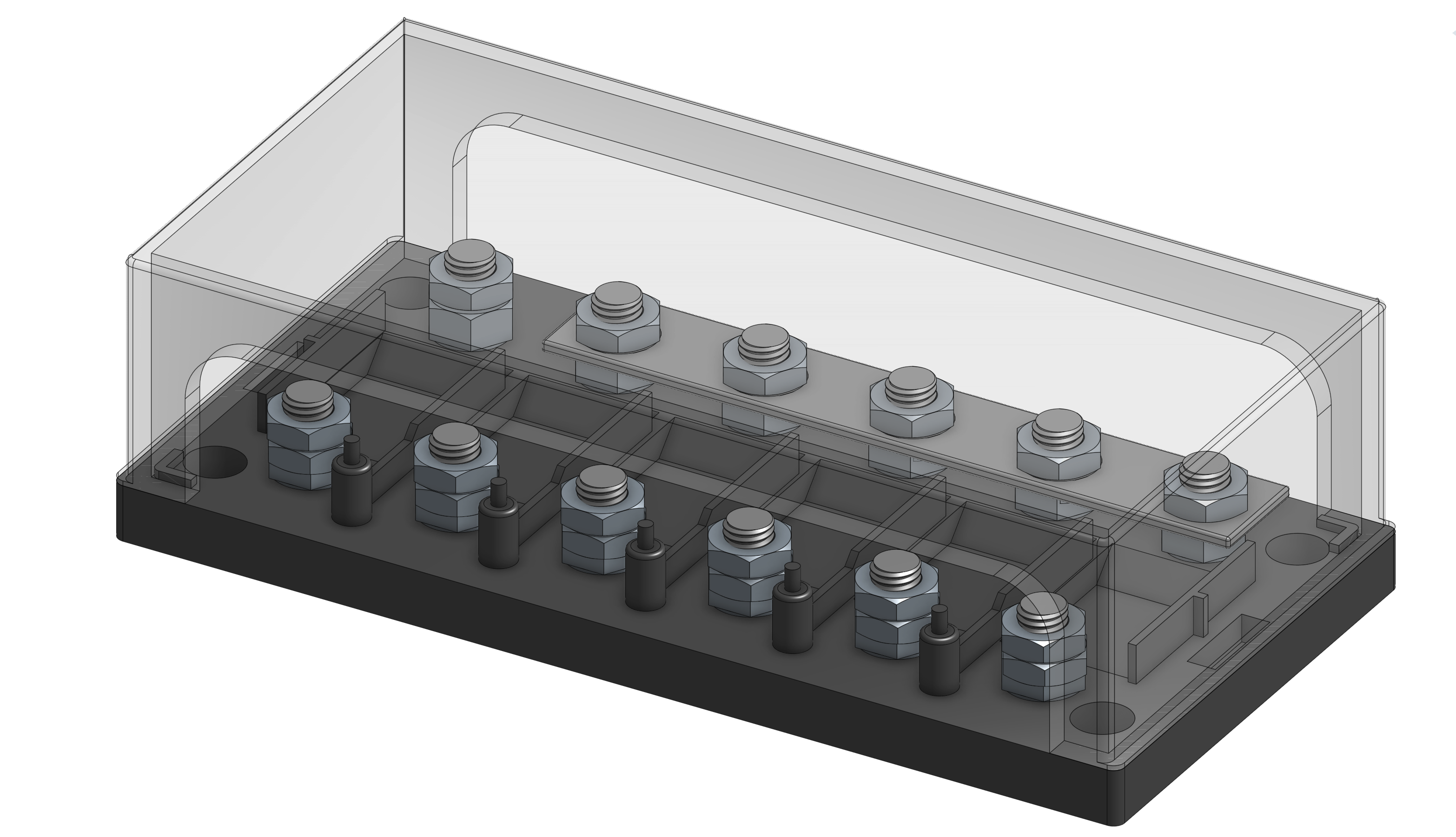 MEGA熔断器6路熔断器座 - DC熔断器母线
