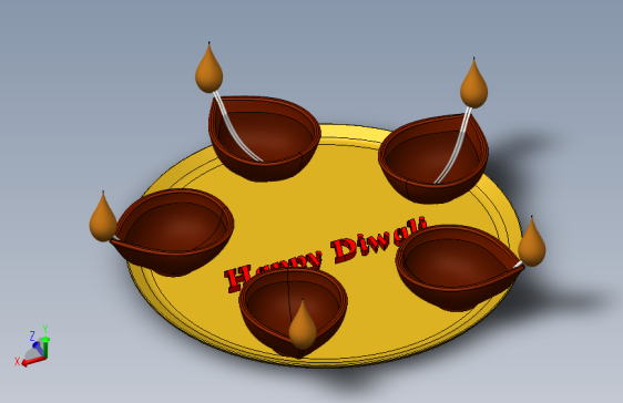 DIYAS 放在黄铜盘上