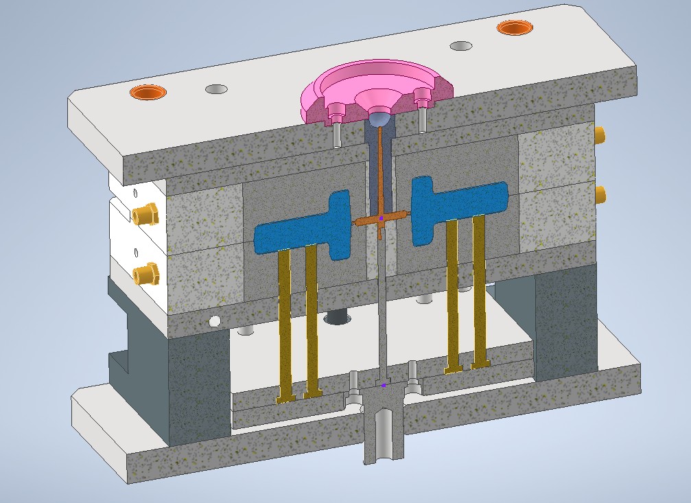 2 个型腔注塑模具设计 _ Autodesk Inventor