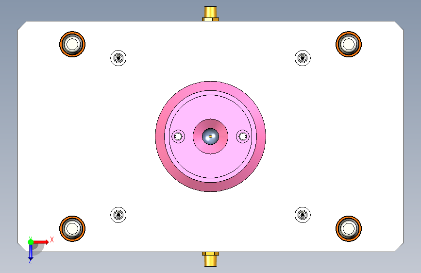 2 个型腔注塑模具设计 _ Autodesk Inventor 俯视图