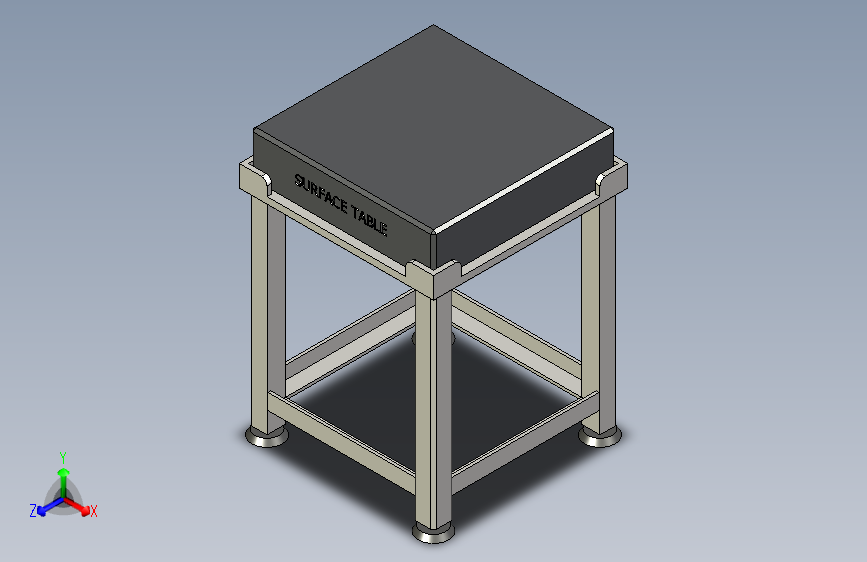 表面桌 _ 设计于Autodesk Inventor