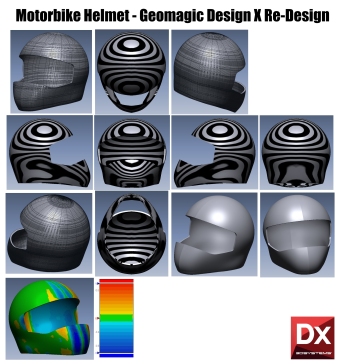 摩托车头盔 - Geomagic Design X 重新设计