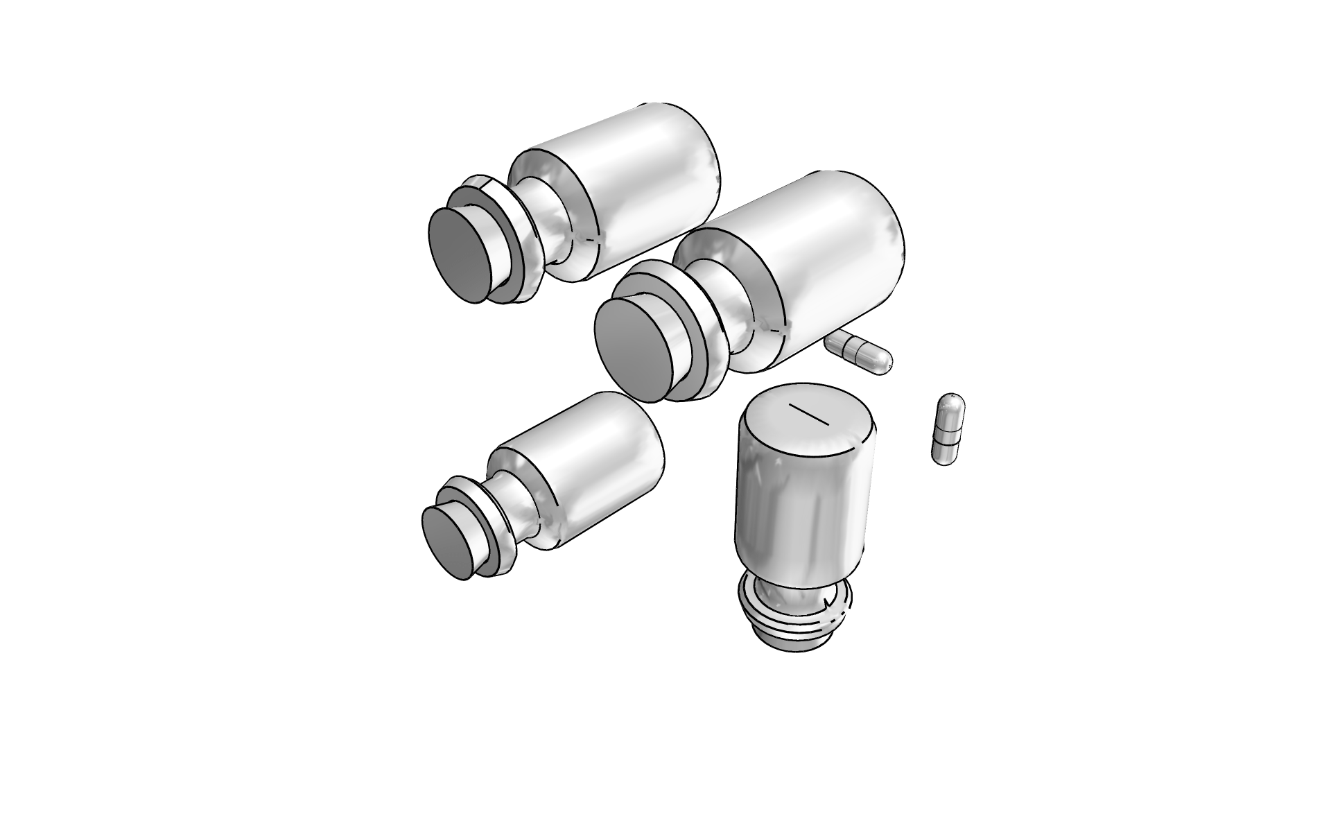 12 毫升透明玻璃瓶