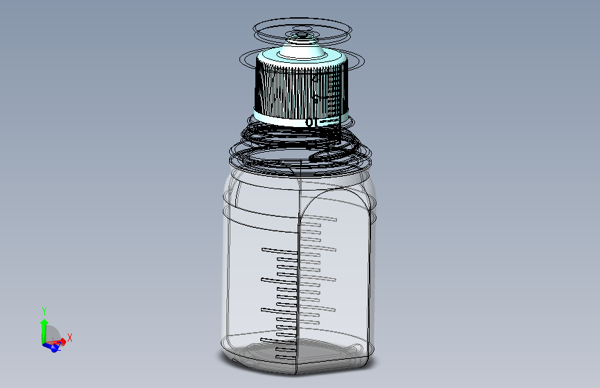 30 毫升瓶，配有双盖