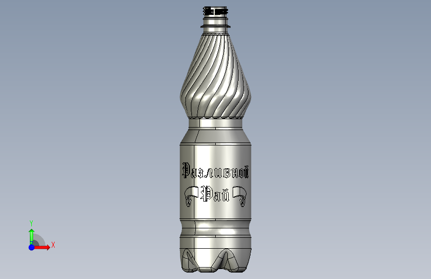 PET瓶 1.0升 正面视图