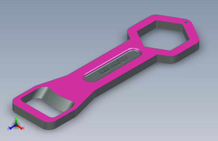 Studycadcam 3D CAD 练习 769_ 开瓶器_Desaparacate_Autodesk Inventor Pro