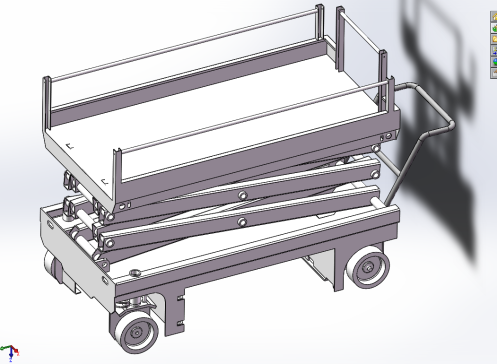 剪叉式液压升降平台设计【含Solidworks三维图+8张CAD图+设计说明书】