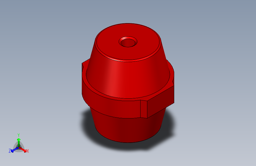 带螺纹嵌件的红色高压端子绝缘子