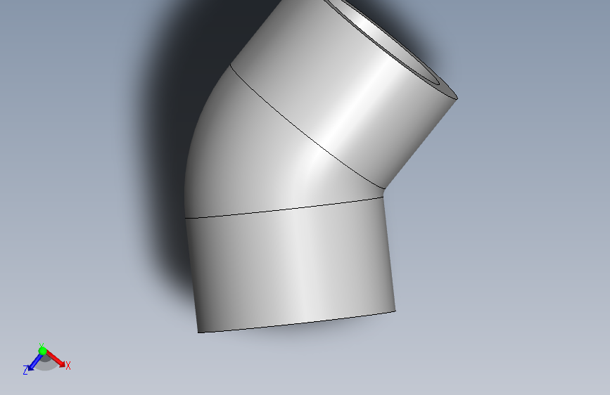 45°弯头 DIN UPVC PN10模型