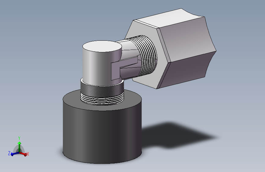 外内螺纹直角三通