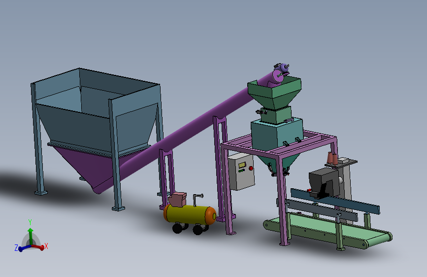 面粉颗粒状食品散装包装系统