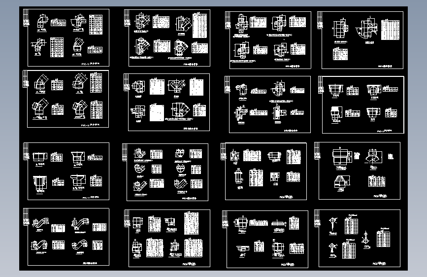 PVC-U管件图块CAD图库