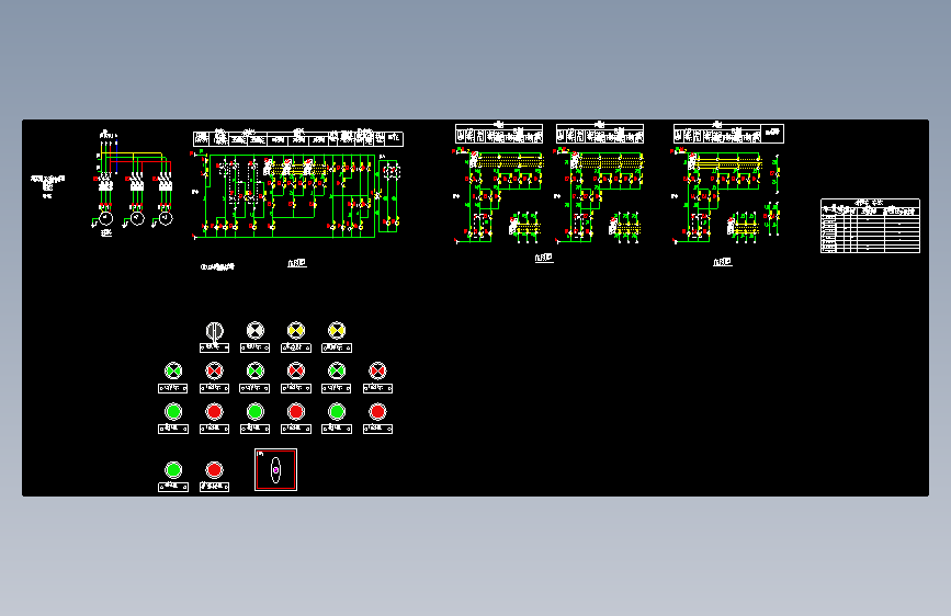 16D303-3 181-183 给水泵两用一备全压启动控制电路图XKG-15-3