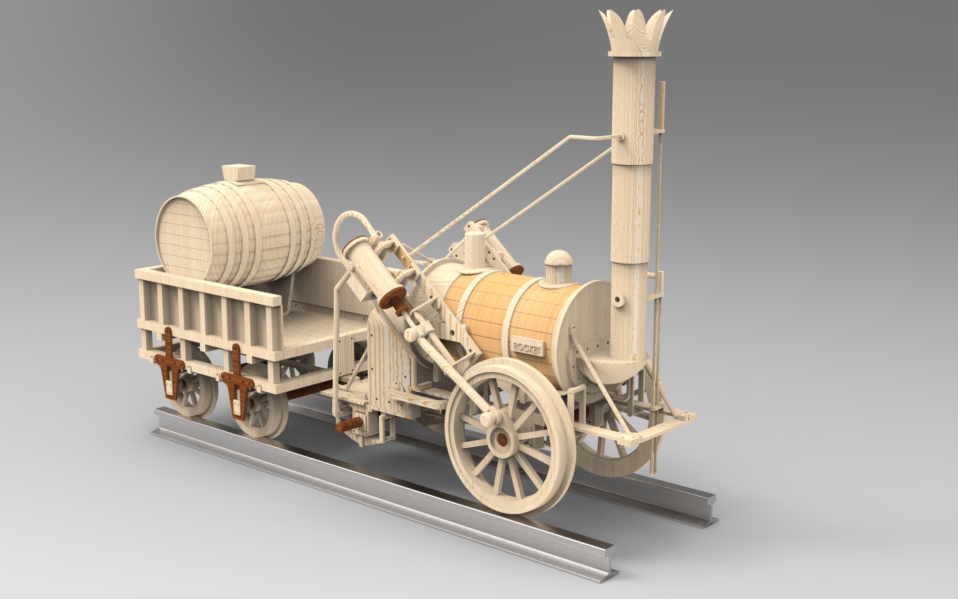 1829年斯蒂芬森火箭蒸汽机车