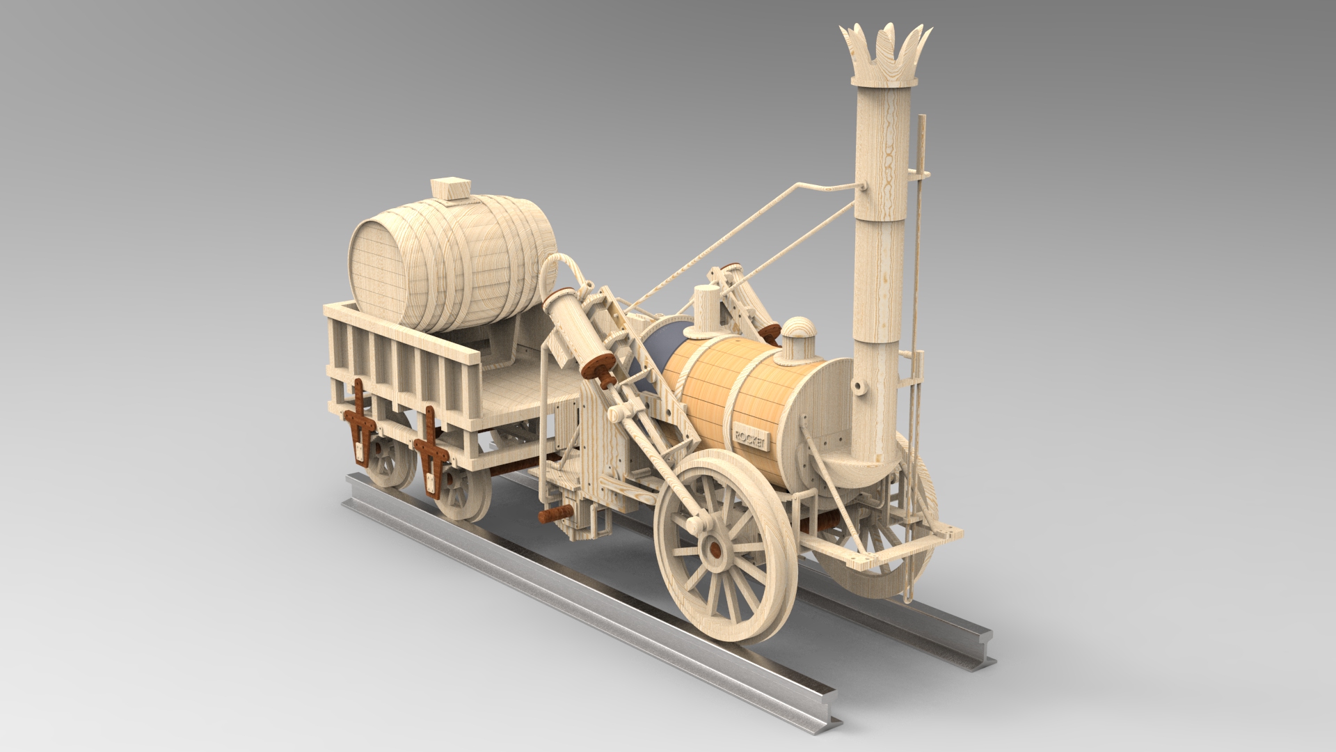 1829年斯蒂芬森火箭蒸汽机车