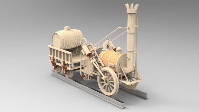 1829年斯蒂芬森火箭蒸汽机车