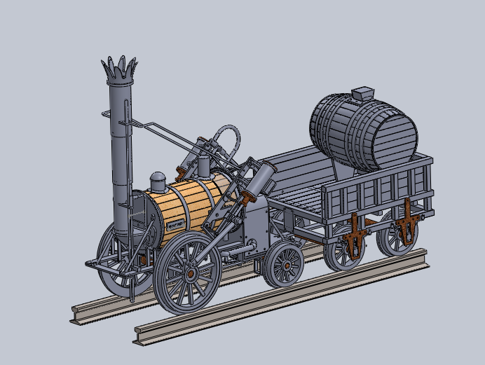 1829年斯蒂芬森火箭蒸汽机车
