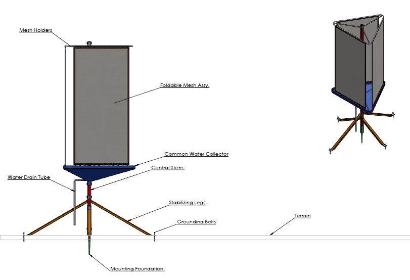 雾收集器 - V3 带可折叠网。