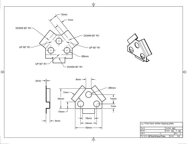 右B柱 大众库门