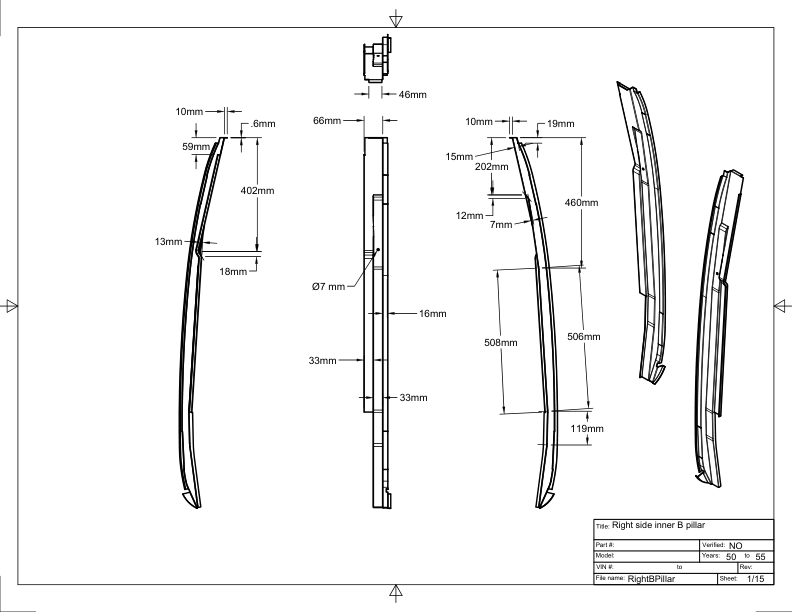 右B柱 大众库门