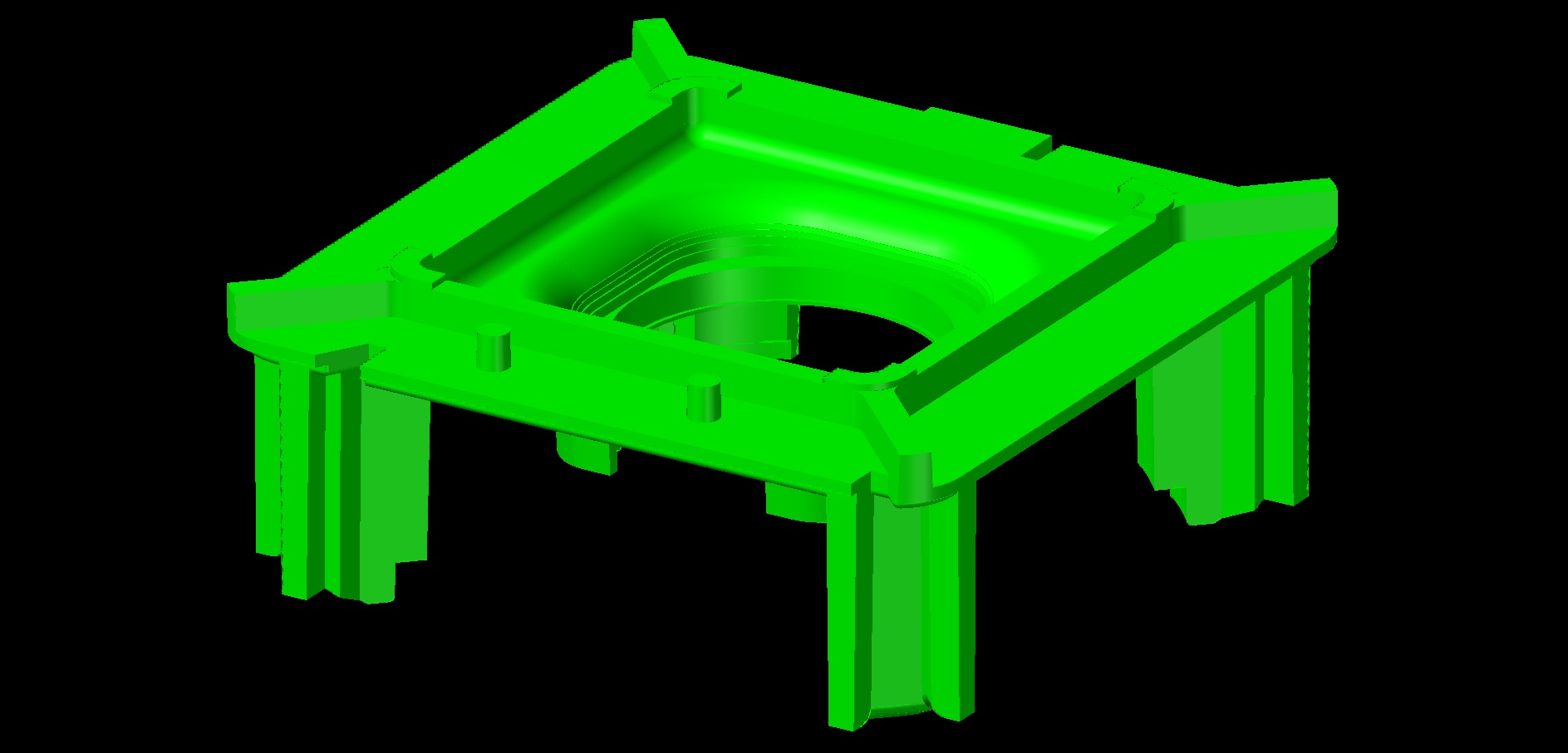 植入设备外壳底部